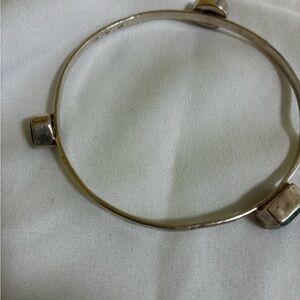 Stirling hammered Silver Bangle Bracelet